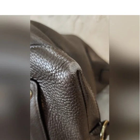 Coach LEGACY Metallic Tote Cowhide
Leather Handbag with Gold Strap - Picture 5 of 9